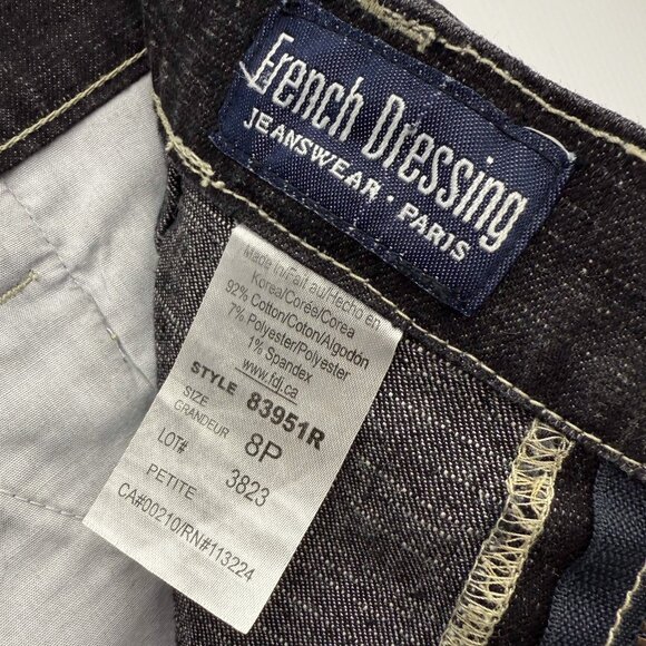 FRENCH DRESSING JEANSWEAR PARIS Charcoal Black Denim Knee-Lenght Pencil Skirt 8P - Picture 2 of 5
